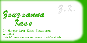 zsuzsanna kass business card